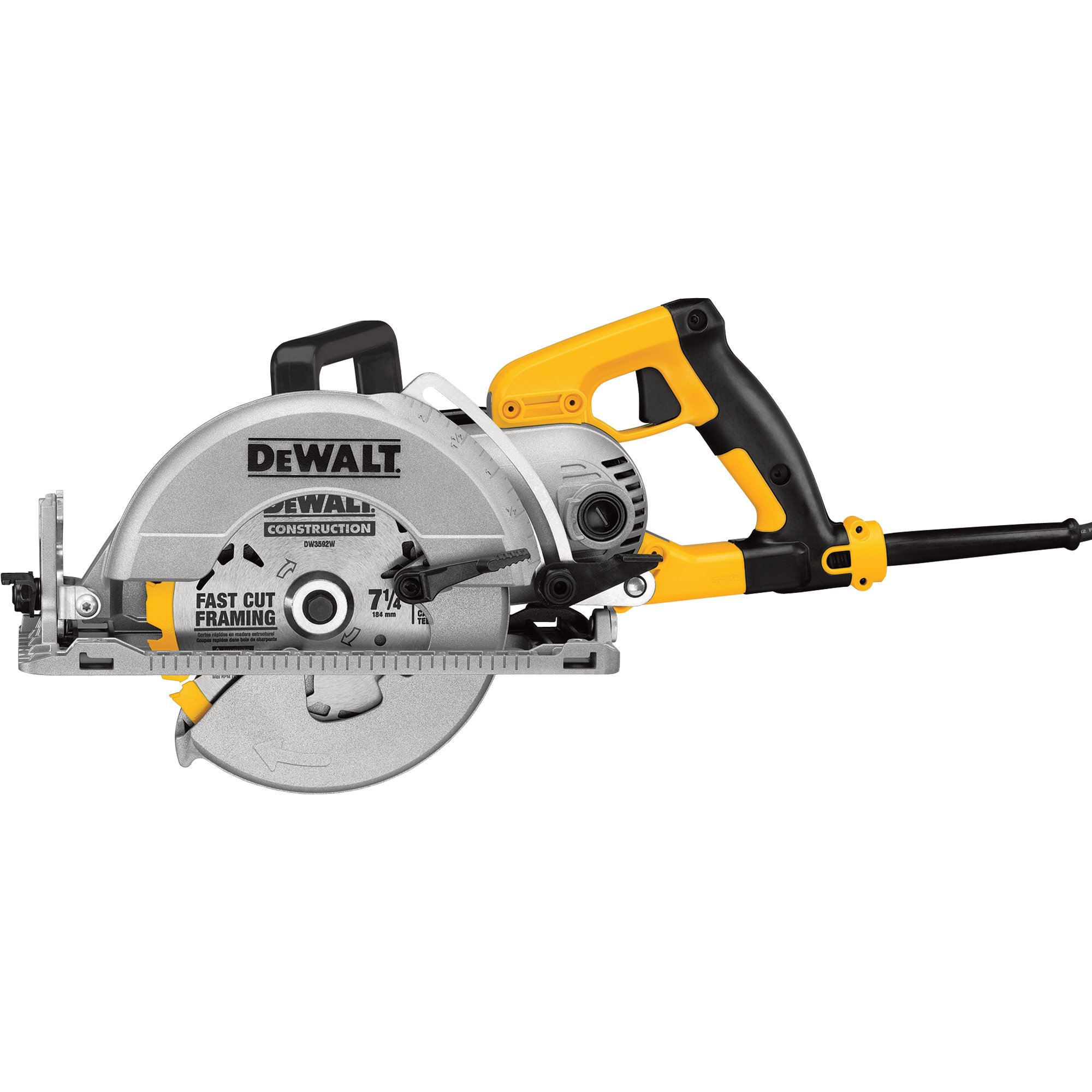 FREE SHIPPING — DEWALT Worm Drive Circular Saw — 7 1/4in., 15 Amp, Model# DWS535T